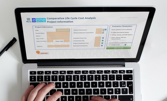 Pressure Sewer Life Cycle Cost Calculator